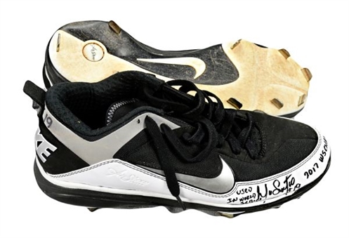 Marco Scutaro Signed Game-Used 2012 World Series Cleats 